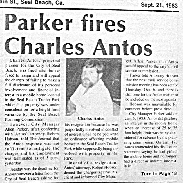 Antos fired